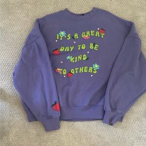 Pacsun Purple Graphic Sweater